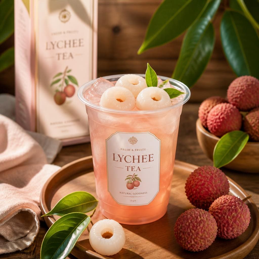 Lychee Tea dengan rasa teh leci segar khas Waroeng Steak & Shake
